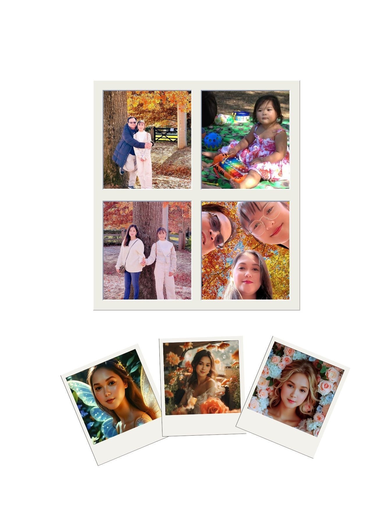 Flat Photo Magnets 90cm x 100 - Set of 6
