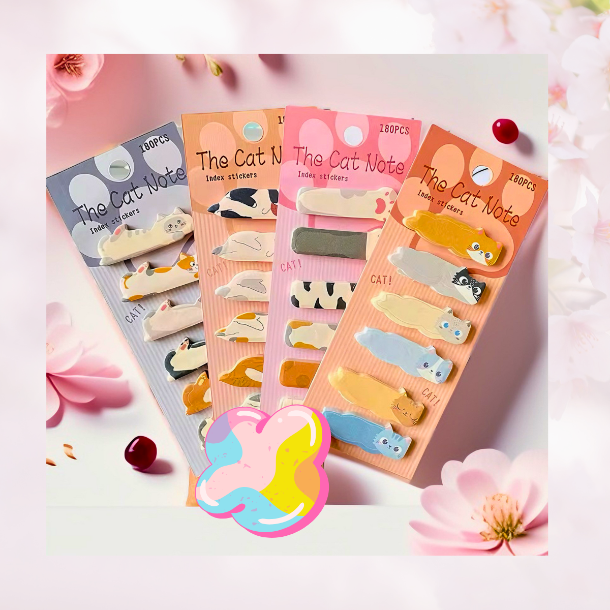 Cat Design Index Stickers – Stay Organized with a Meow! 🐱📖